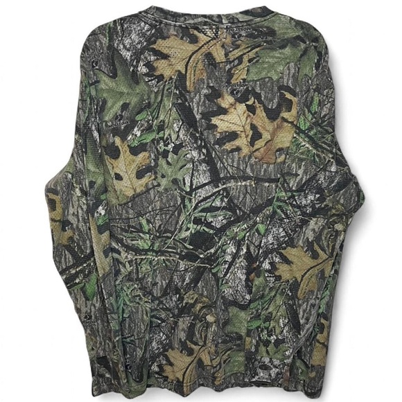 Vintage Jerzees XL Mossy Oak Camo Long Sleeve Shirt Lightweight Mesh Tee - Picture 4 of 5